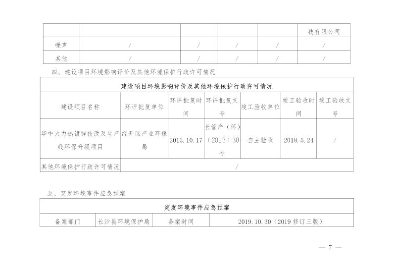 湖南华中电力铁道设施制造有限公司2019年度企业事业单位环境信息公开表(图7)